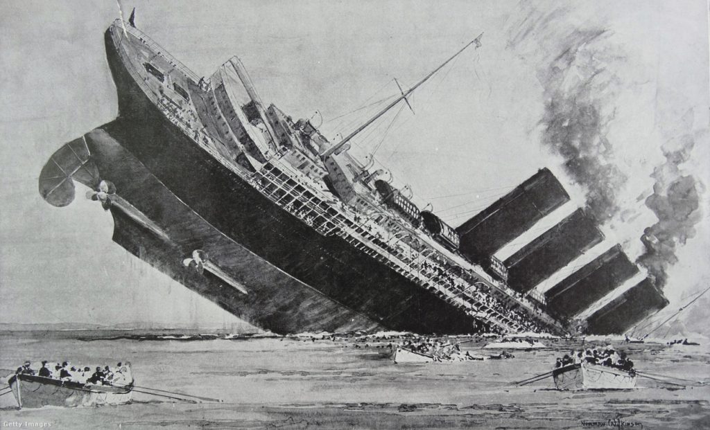 A Lusitania elsüllyesztése Fotó: Universal History Archive / Getty Images Hungary