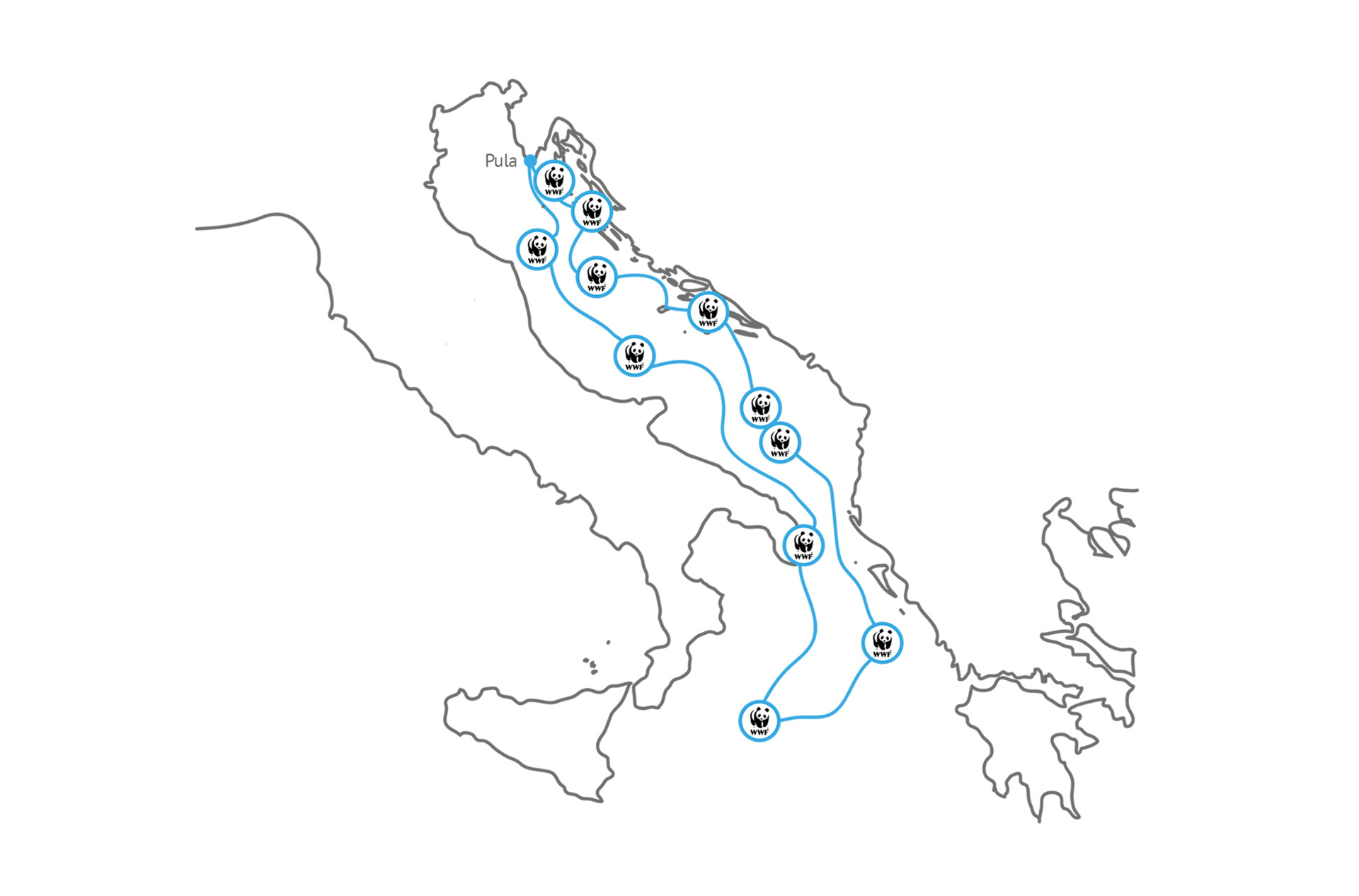 Adriai Tenger utvonal E9 Vitorlashajo Flaar National Geographic Balaton HAJOZAS.HU