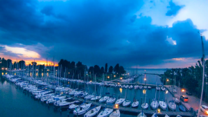 Balatonfoldvar Kikoto Timelapse Este Night Video Vitorlazas HAJOZASHU