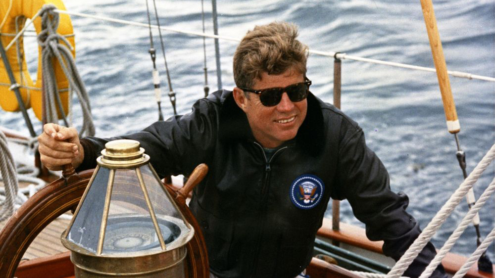 John F Kennedy Bordzseki Elado For Sale Vitorlazas Sailing Leather Jacket HAJOZASHU