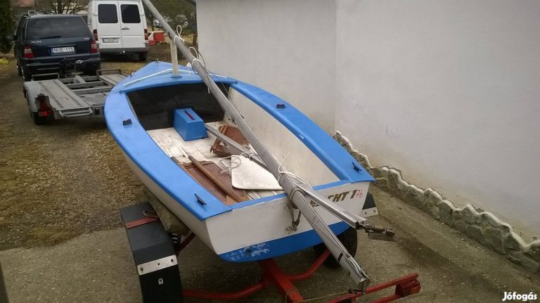 Jolle vitorlás kishajó eladó, engedély nélkül vezethető