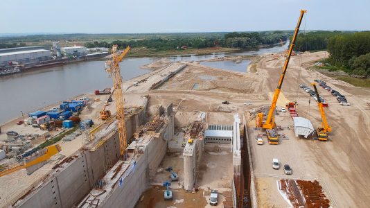 Jó ütemben halad a Mosoni-Duna 28,5 milliárdos vízszintrehabilitációja