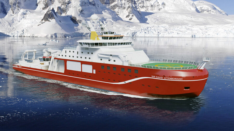 Próbaúton az RRS Sir David Attenborough