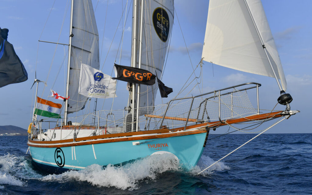 A Suhaili-replika hajó még ép állapotában