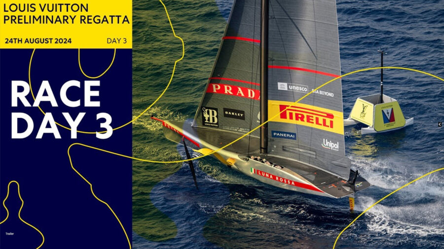 37. America's Cup – LV Preliminary – A kihívók selejtezőjének előversenye –  A 3. nap élő közvetítése 14 órától