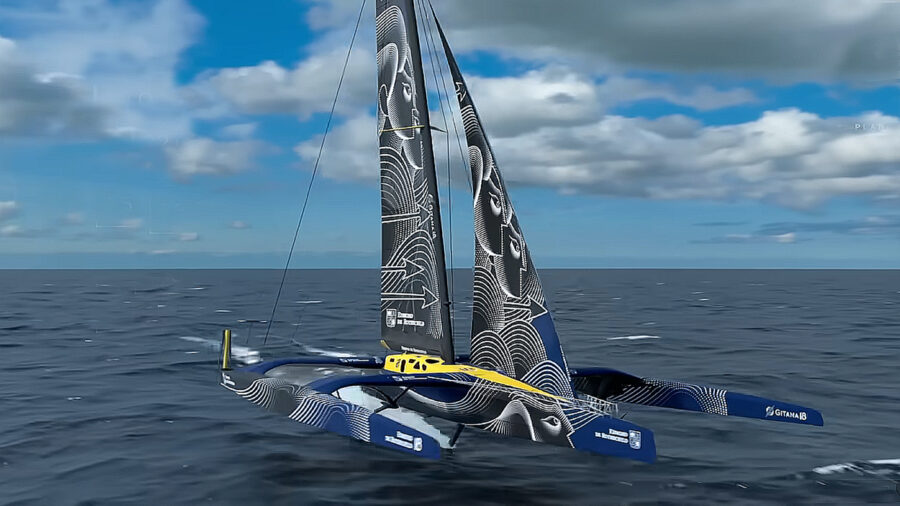 Veszélyben az új földkerülő rekord - Vízre szállt a Gitana 18 trimarán